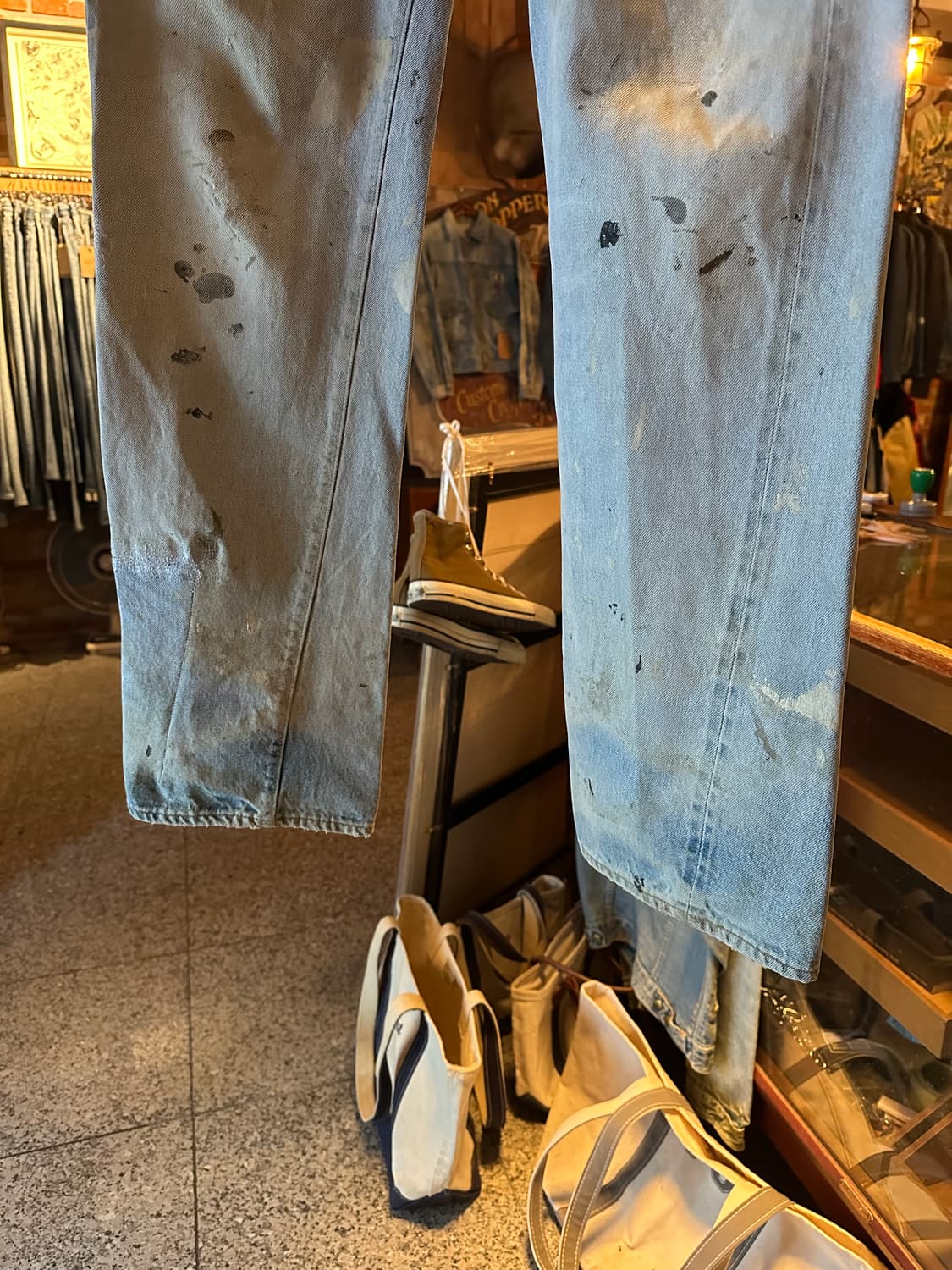 80s USA 빈티지 리바이스 501 66후기 셀비지 데님 팬츠 상품이미지3