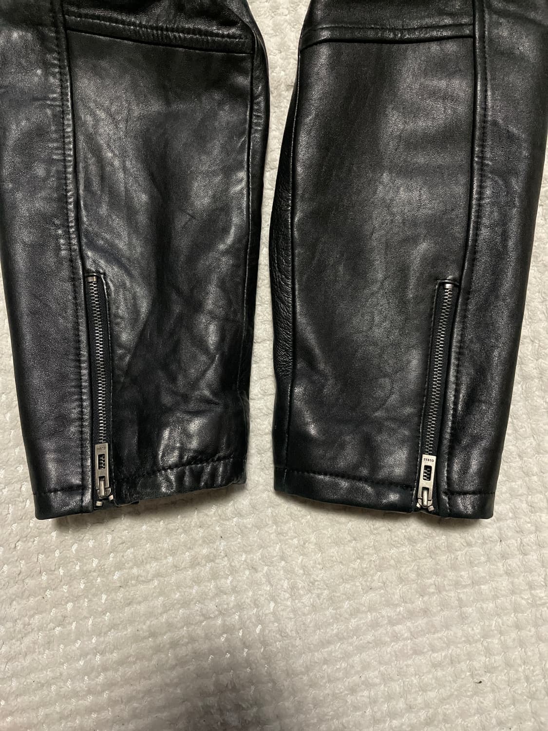 GUESS 웨스턴 무드 00s 램스킨 양가죽 스포츠 레더 자켓 상품이미지8