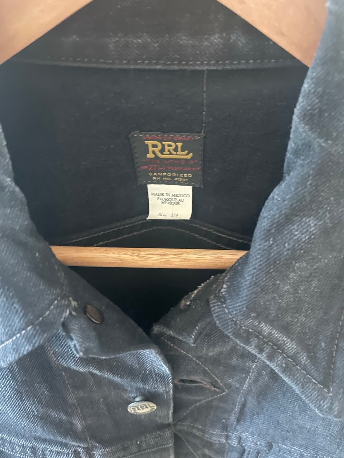RRL lot271 블랙 S사이즈 상품이미지3
