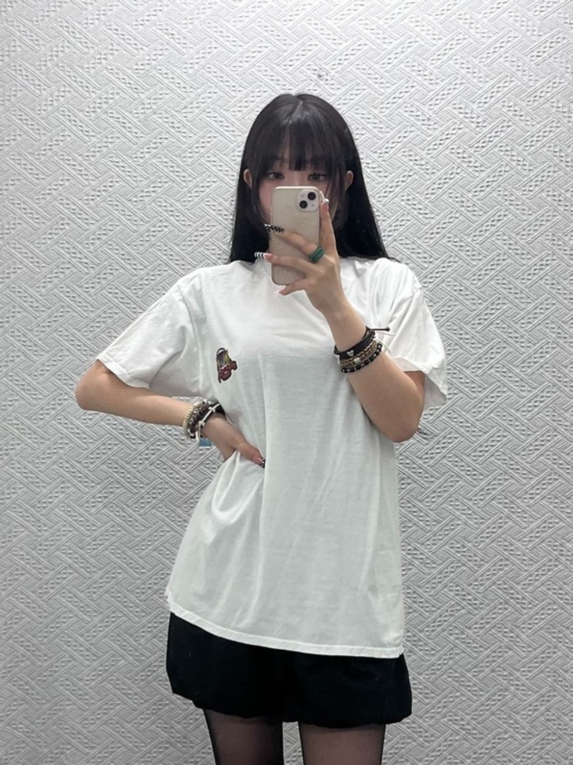 길단 빈티지 스트릿 스몰로고 캐주얼 반팔티 XL C10630 상품이미지2