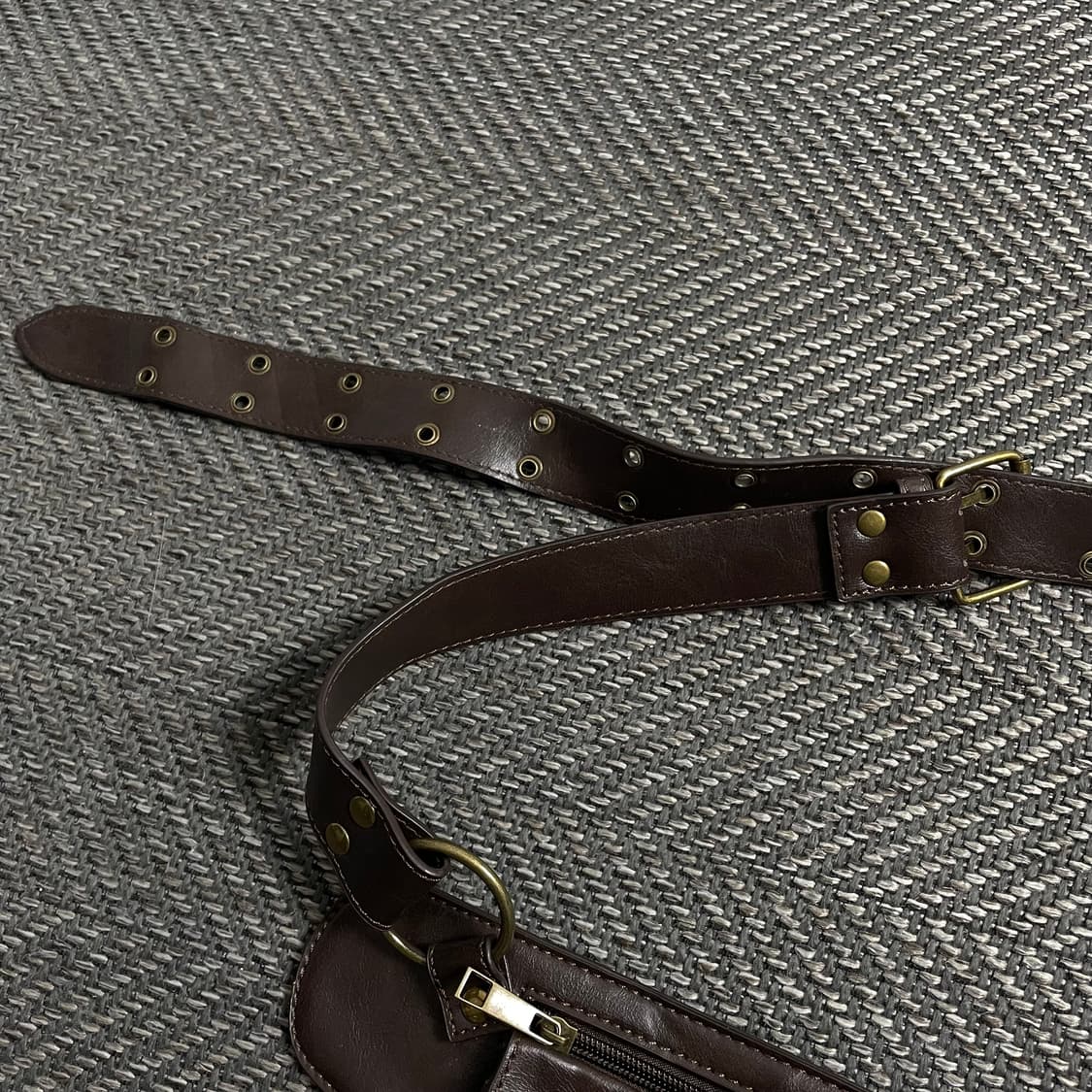 빈티지 웨스턴 멀티포켓 레더 벨트백 y 4599 상품이미지3