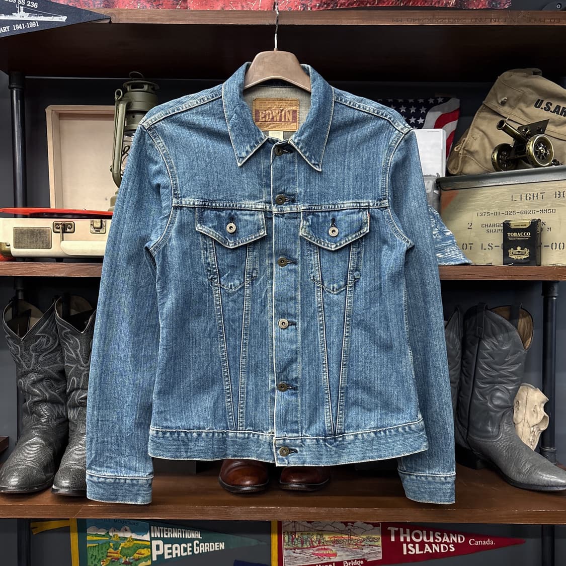 00s 에드윈 503 빈티지 워시드 타입3 트러커 데님자켓 N918 상품이미지1