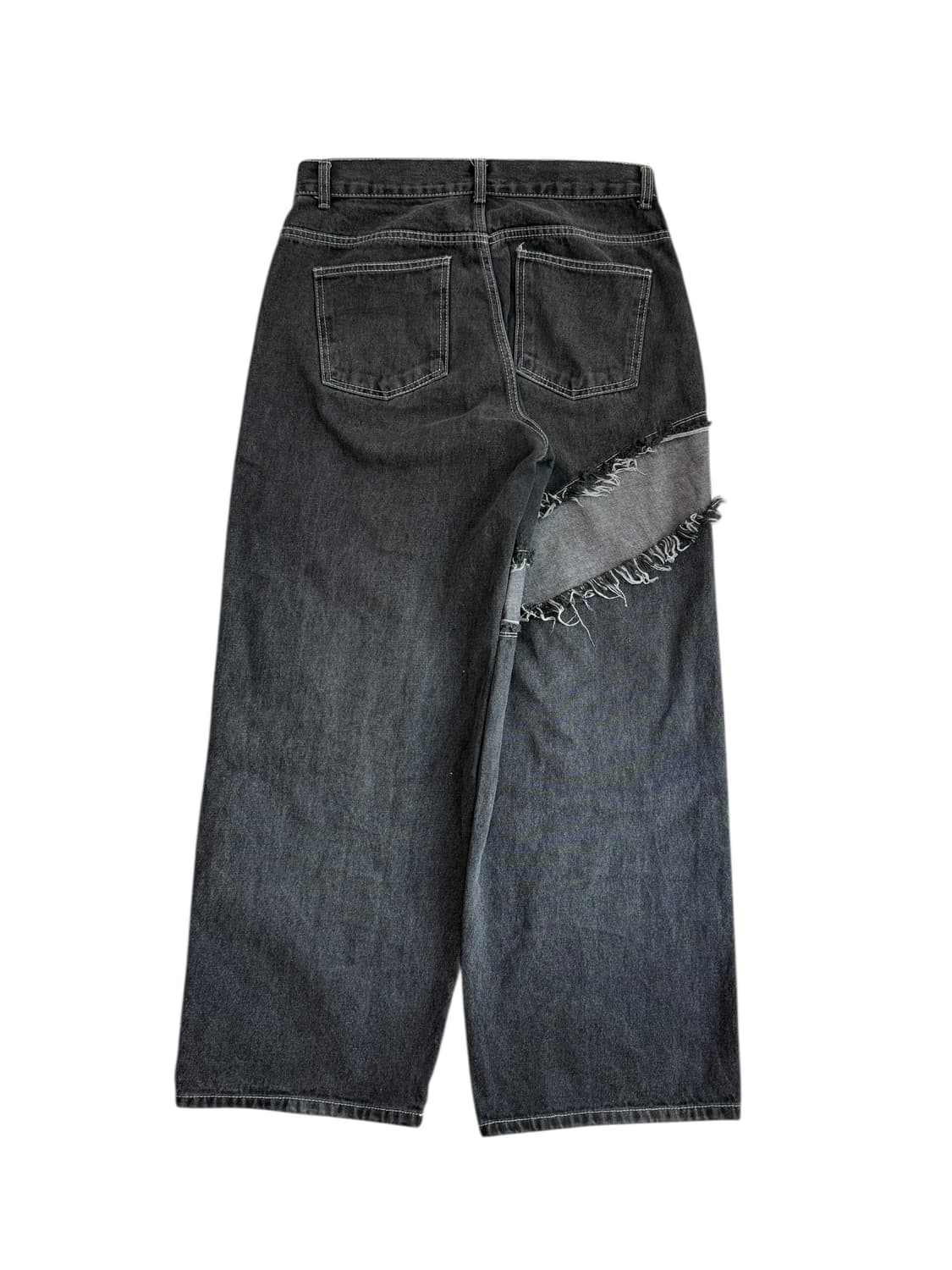 빈티지 패치 흑청 데님 팬츠 상품이미지8