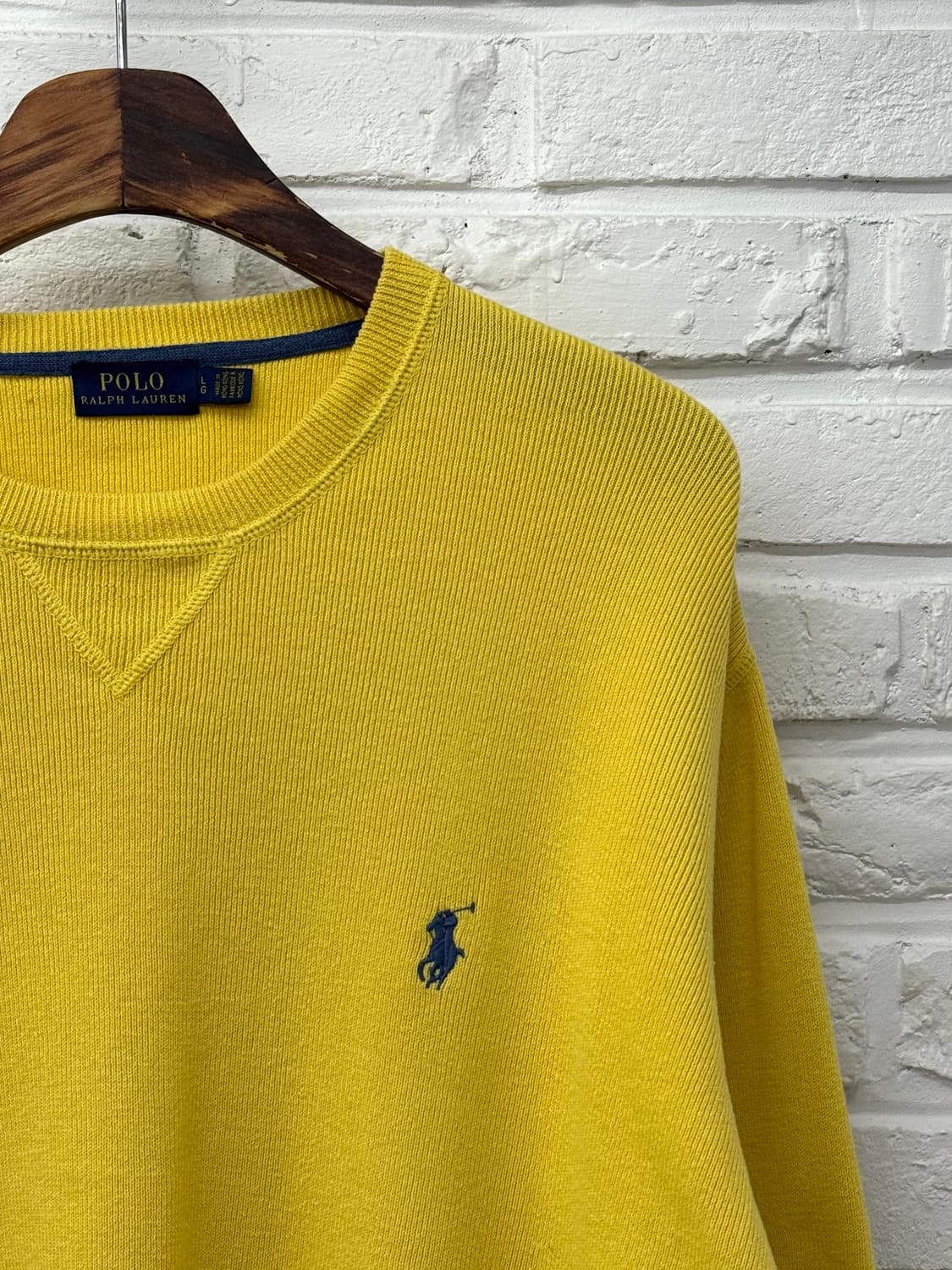 폴로 옐로우 니트 상품이미지4