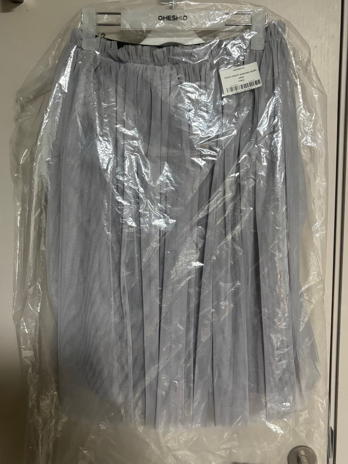 오헤시오 스커트 SHEER DRAPE BANDING SKIRT 상품이미지2