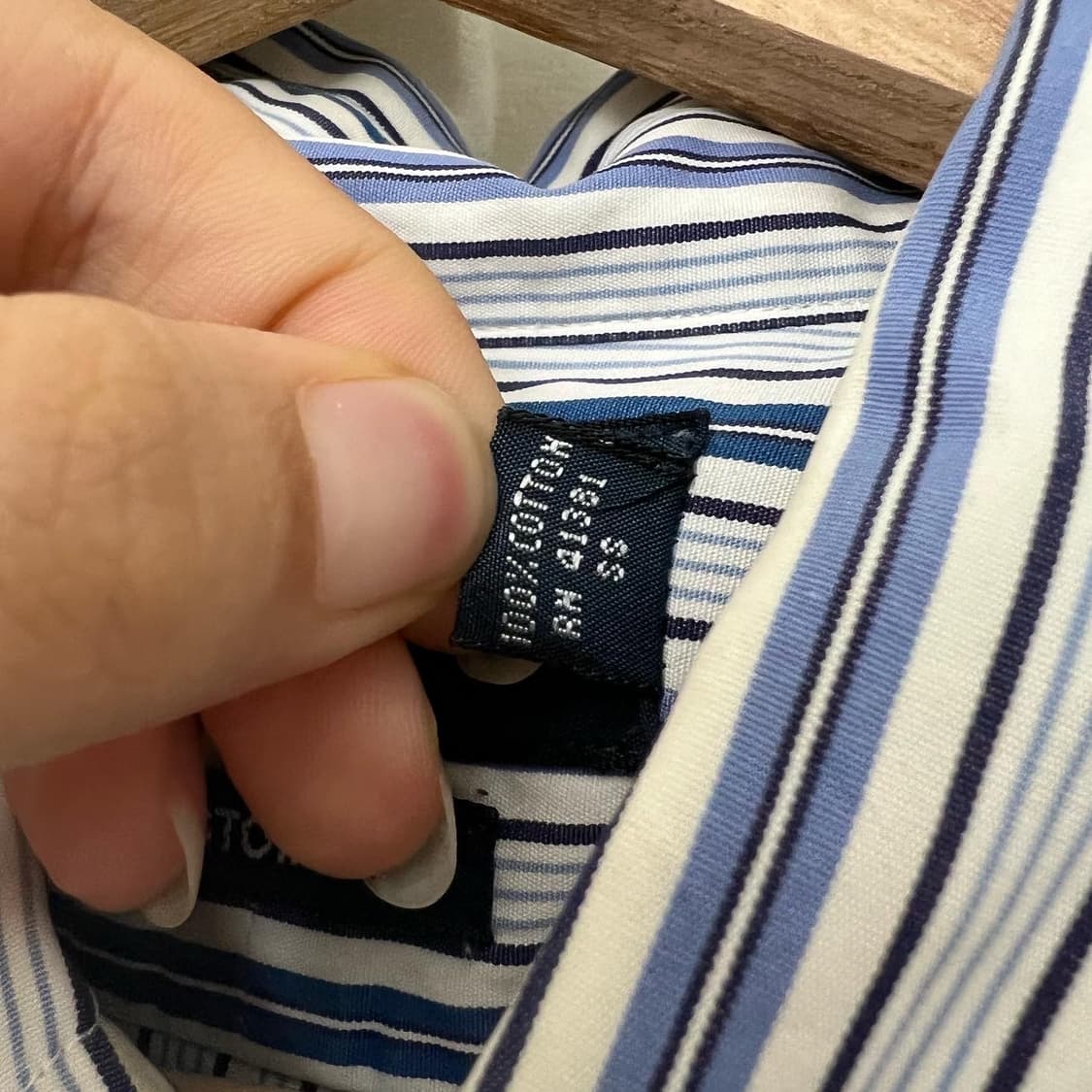 폴로 랄프로렌 블루 멀티컬러 네이비포니 스트라이프 셔츠 상품이미지6