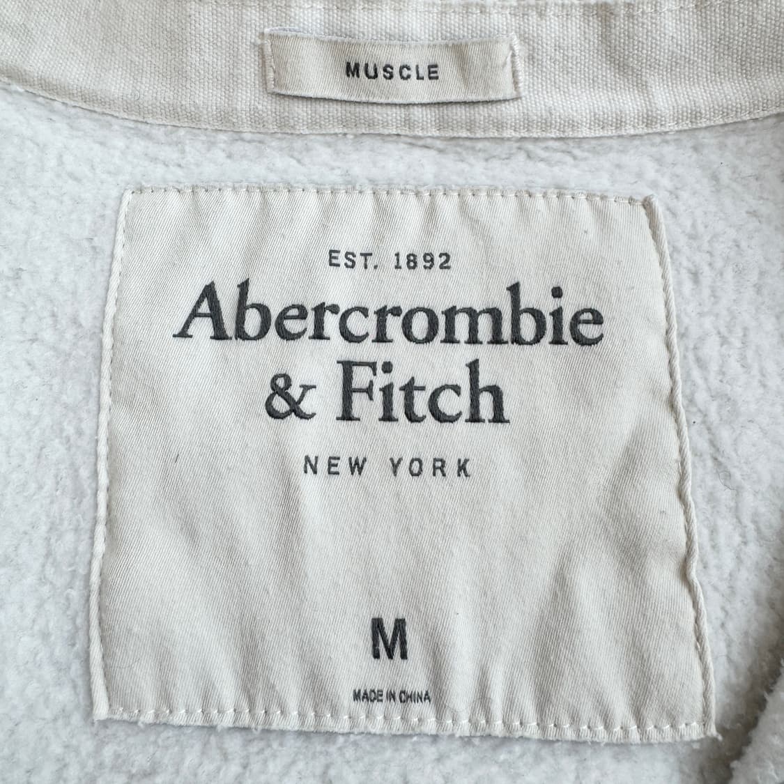 아베크롬비 Y2K 아치로고 후드집업 화이트 상품이미지6