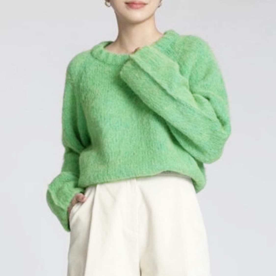 프븏스(PVCS) 알파카 울 브러쉬니트 프리사이즈 새상품 상품이미지2