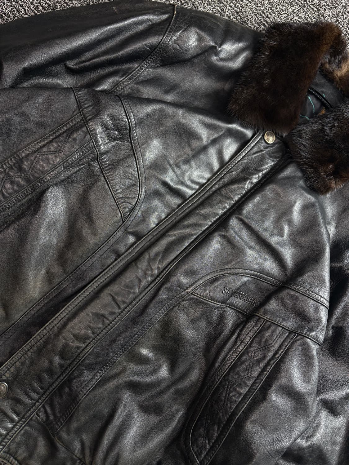 빈티지 아카이브 무스탕 레더 봄버 자켓 4115 상품이미지3