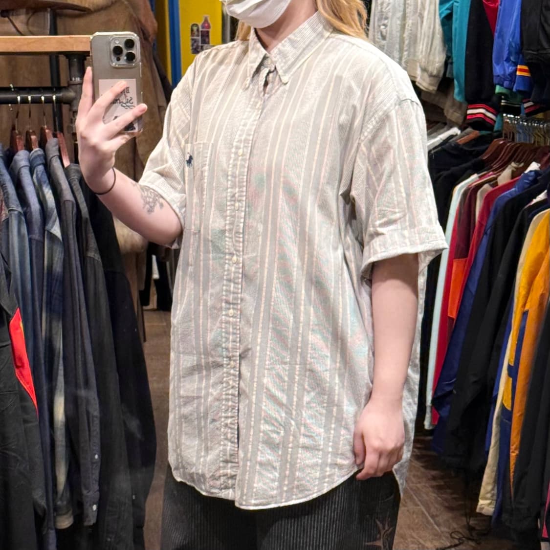 [HI] 폴로 랄프로렌 반팔셔츠 스트라이프 스카이블루 상품이미지4