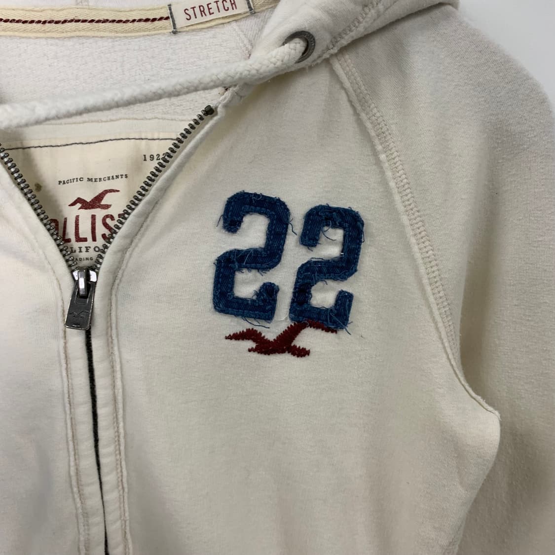 홀리스터 y2k 와투케 딱붙 아이보리 후드집업 상품이미지4