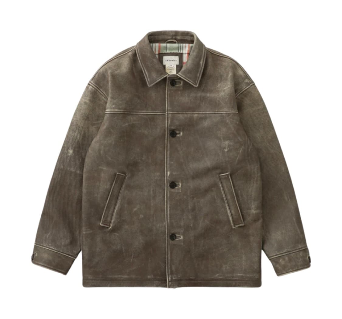 카키스 오웬 레더 카코트 브라운 판매 상품이미지1