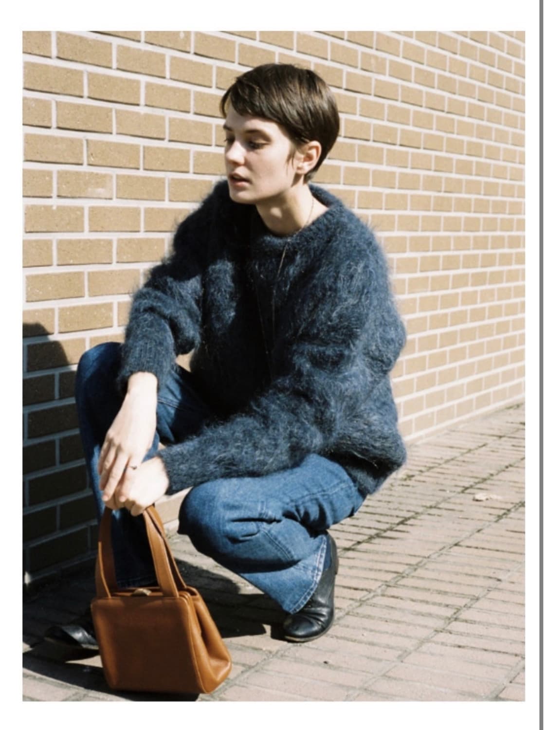 시엔느 쉐비 모헤어 니트 미드나잇 블루 상품이미지1