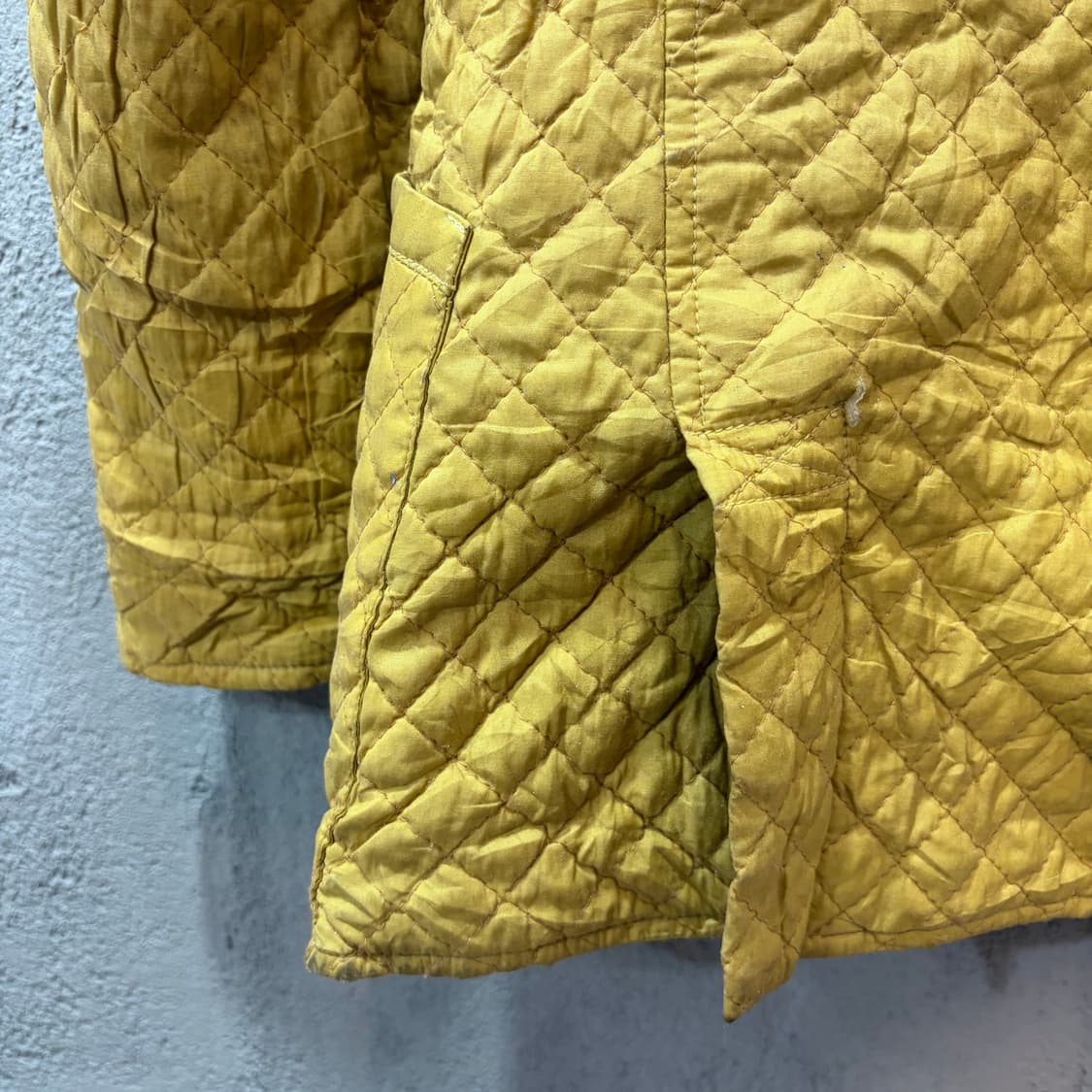 90s Burberry 옐로 퀼팅 자켓 (M) 상품이미지7