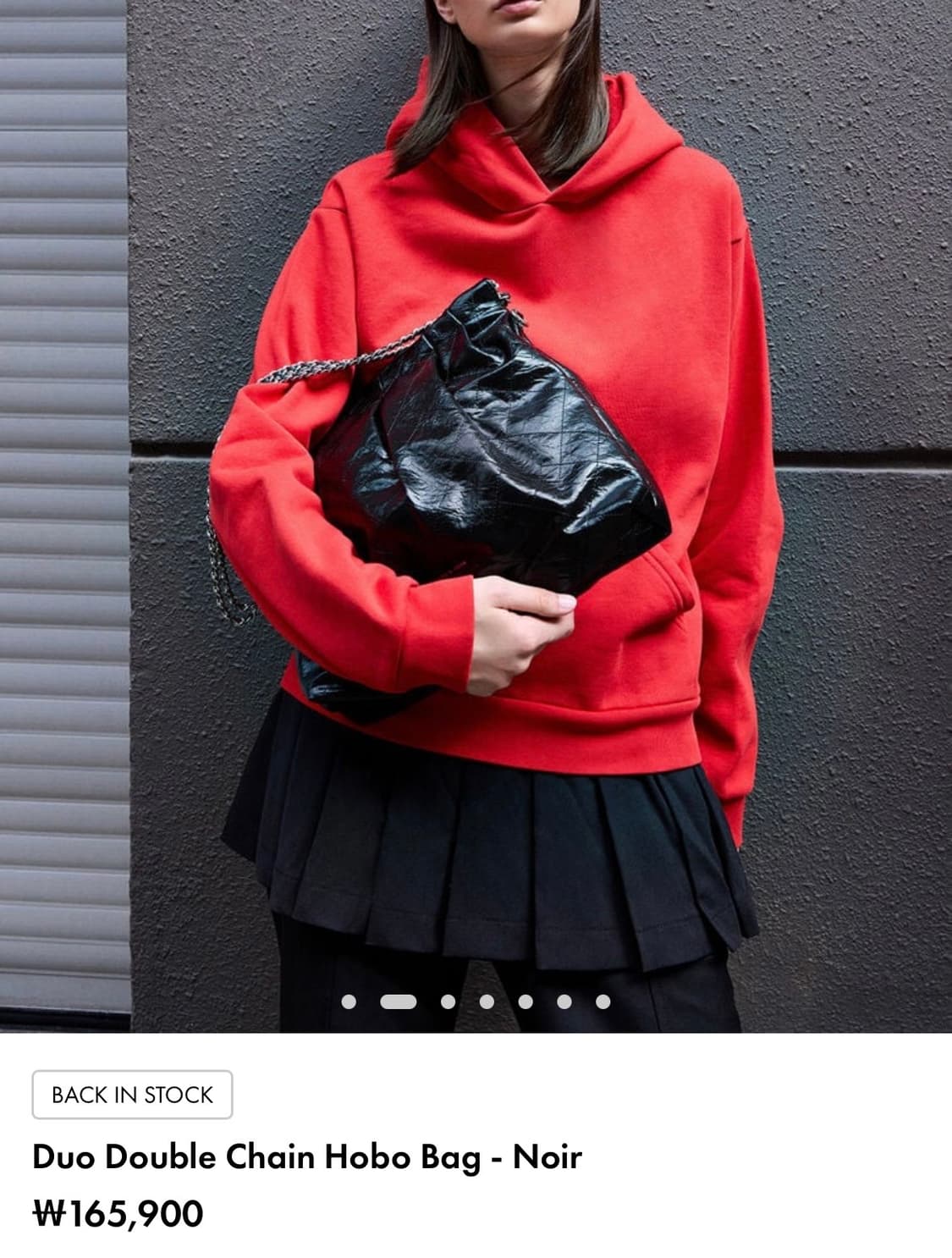 새상품급) 찰스앤키스 체인 호보백 블랙/은장 상품이미지3