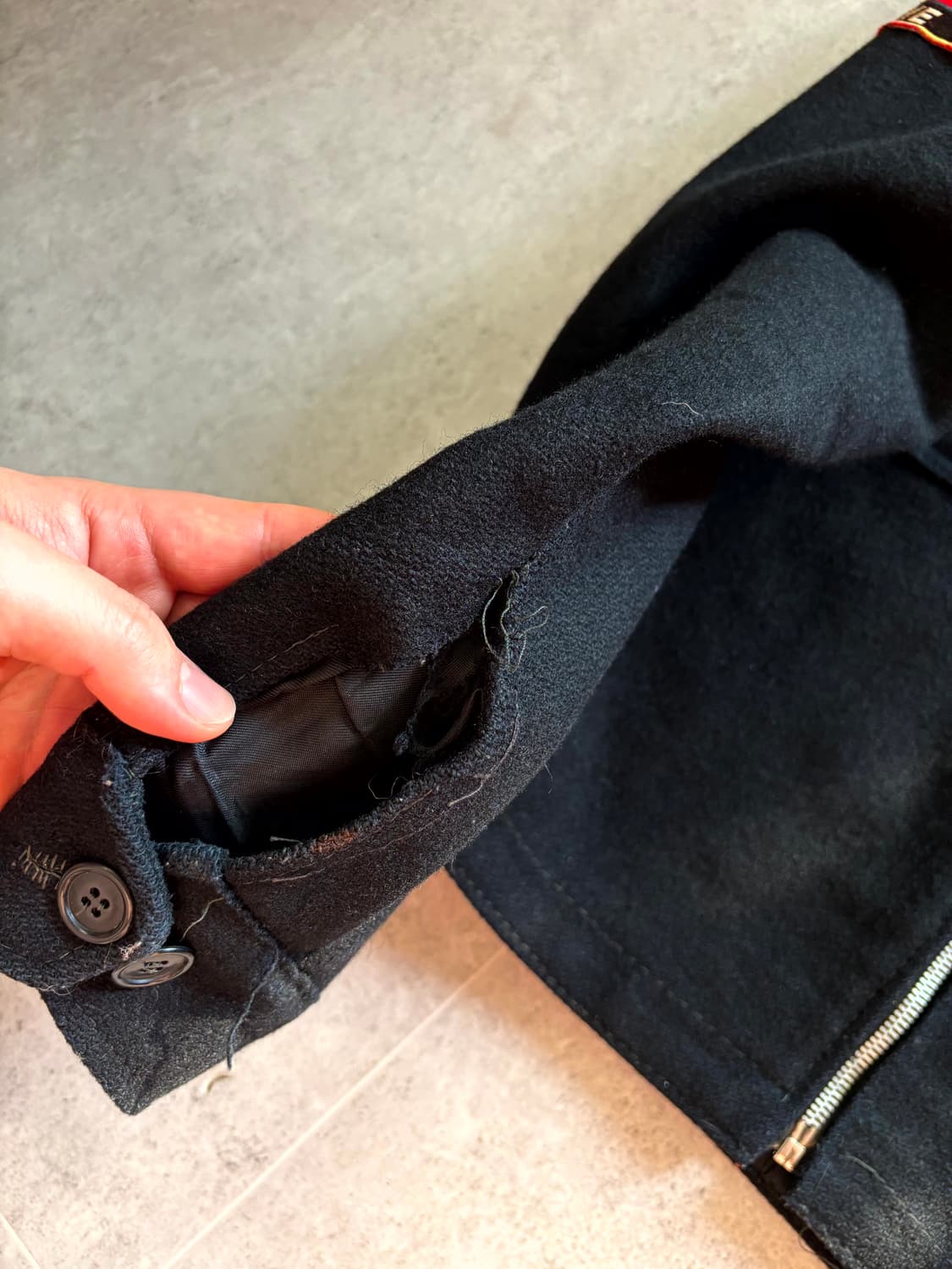 70s 미 해군 USS 수베니어 울 자켓 100 상품이미지6