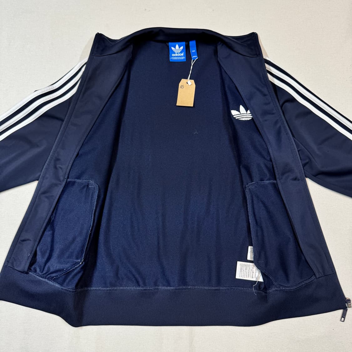 90) 아디다스 파이어버드 삼선 져지 트랙탑 집업 네이비 A5 상품이미지5