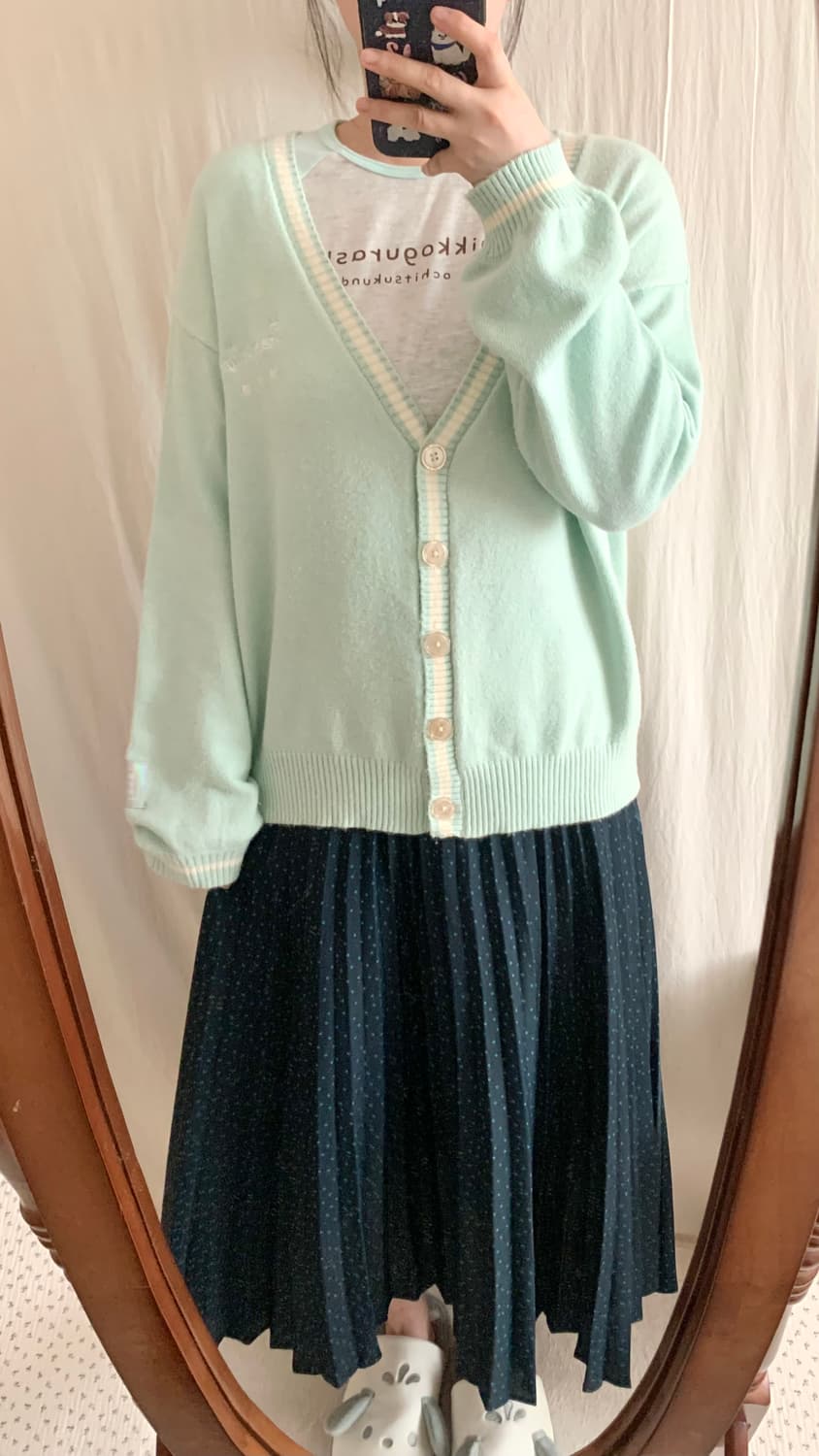파스텔 민트 스쿨 가디건 상품이미지5