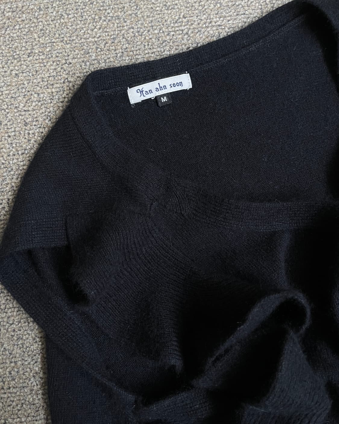 한안순 사이드 러플 앙고라 니트 베스트 상품이미지4