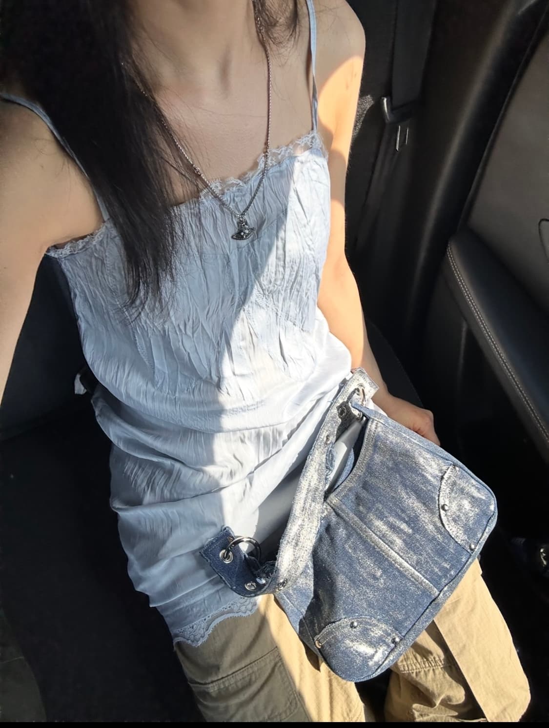 오픈와이와이 CRINKLED LACE TRIM DRESS 상품이미지6