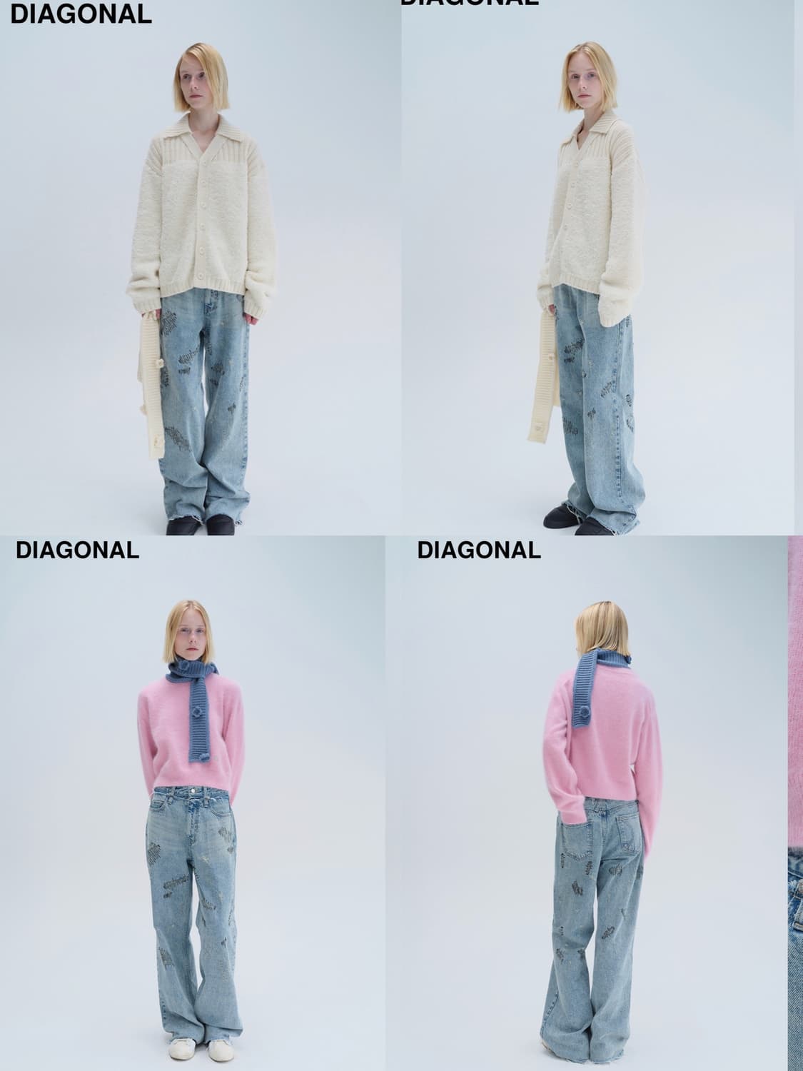 다이애그널 DIAGONAL stitched denim(S) 상품이미지10