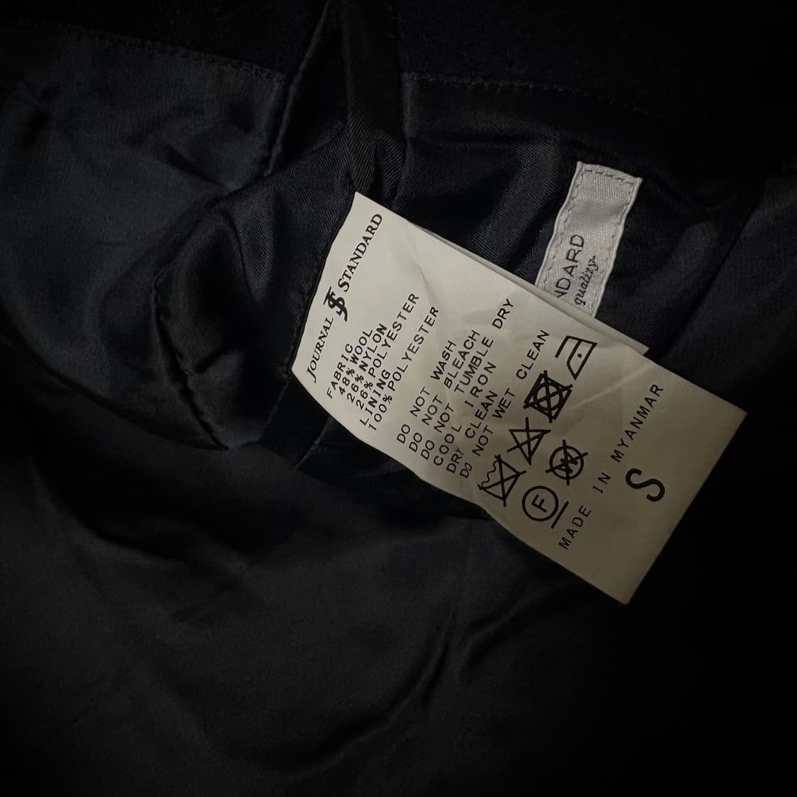 JOURNAL STANDARD Black Wool Coat 상품이미지4