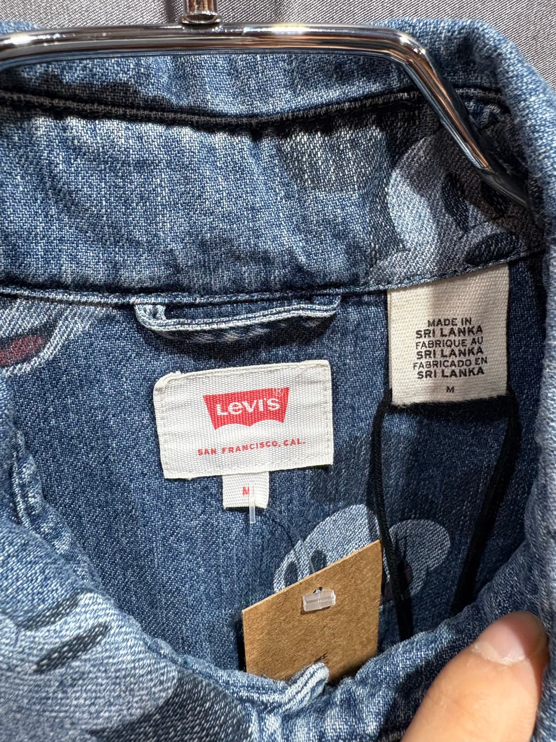 M LEVIS 리바이스 투포켓 미키마우스 웨스턴 셔츠 상품이미지5