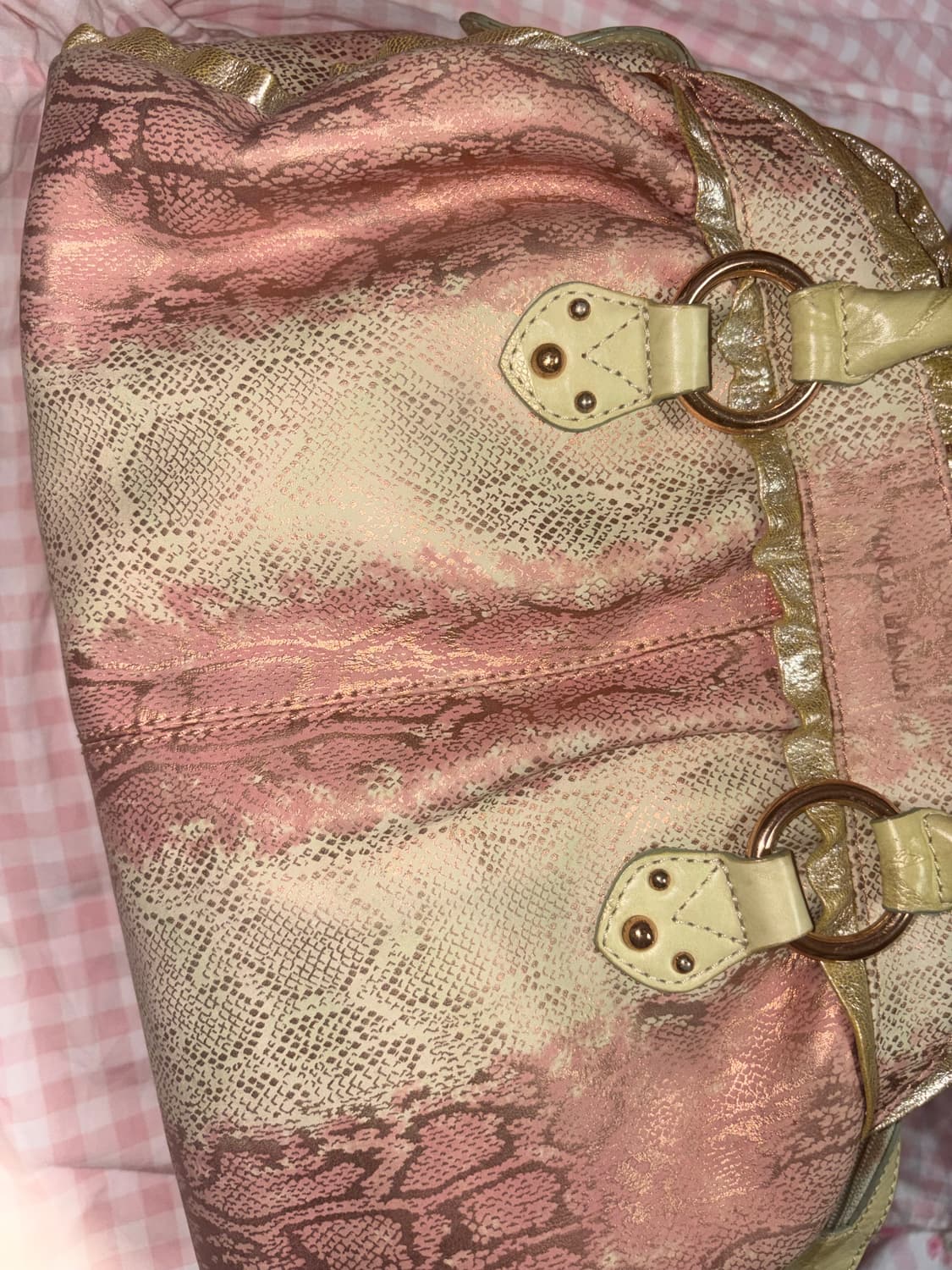 Jpn 오리엔탈 페어리 뱀피 디자인 핸드백 상품이미지2