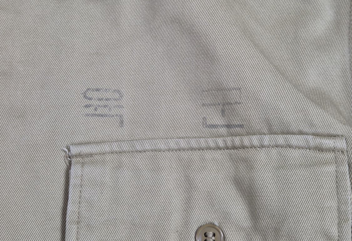 육군 구형 정복 전투복 상의 카키 긴팔 카라티 셔츠 남방 (S) 상품이미지8