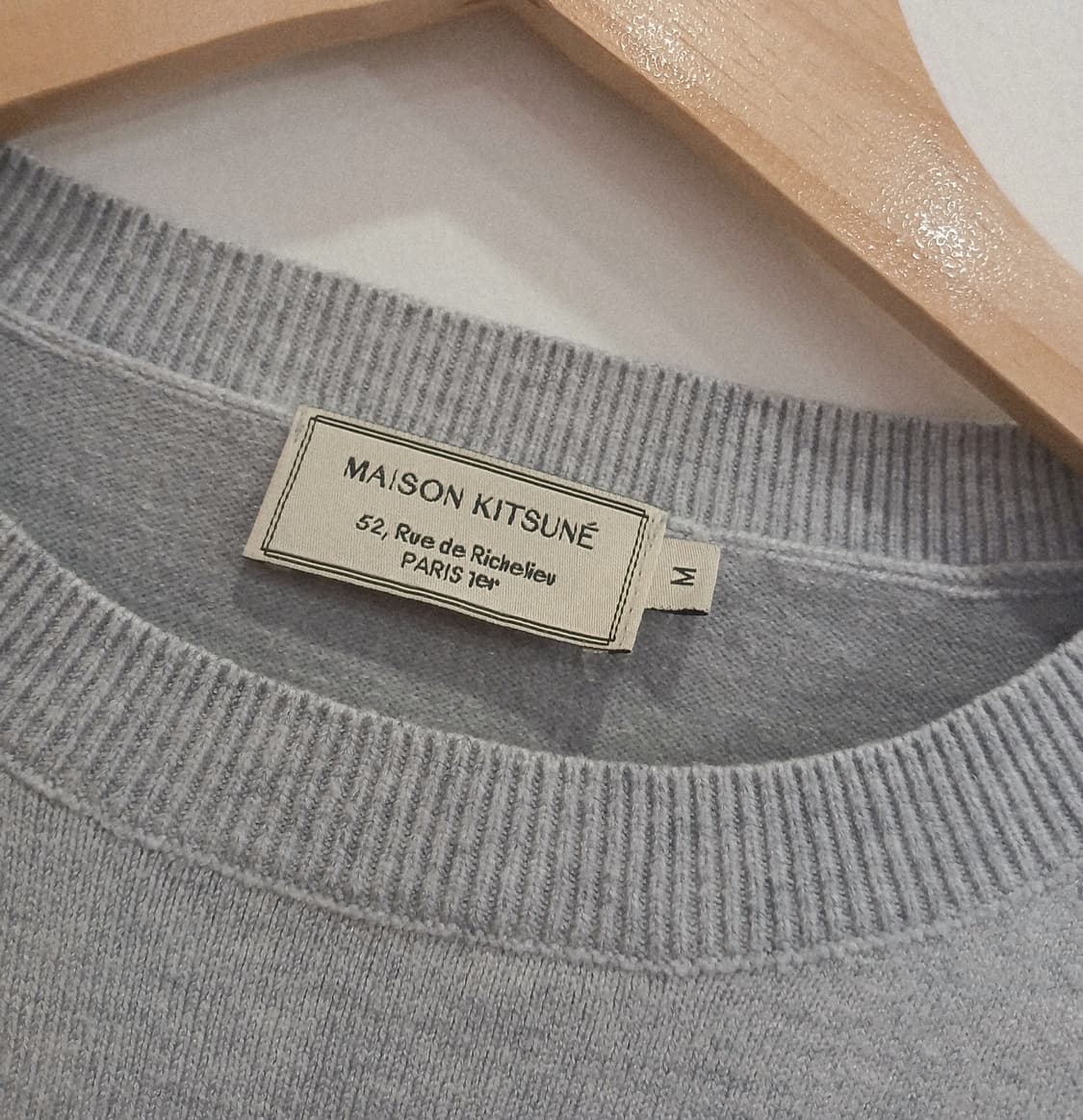 메종키츠네 그레이 면니트 상품이미지5