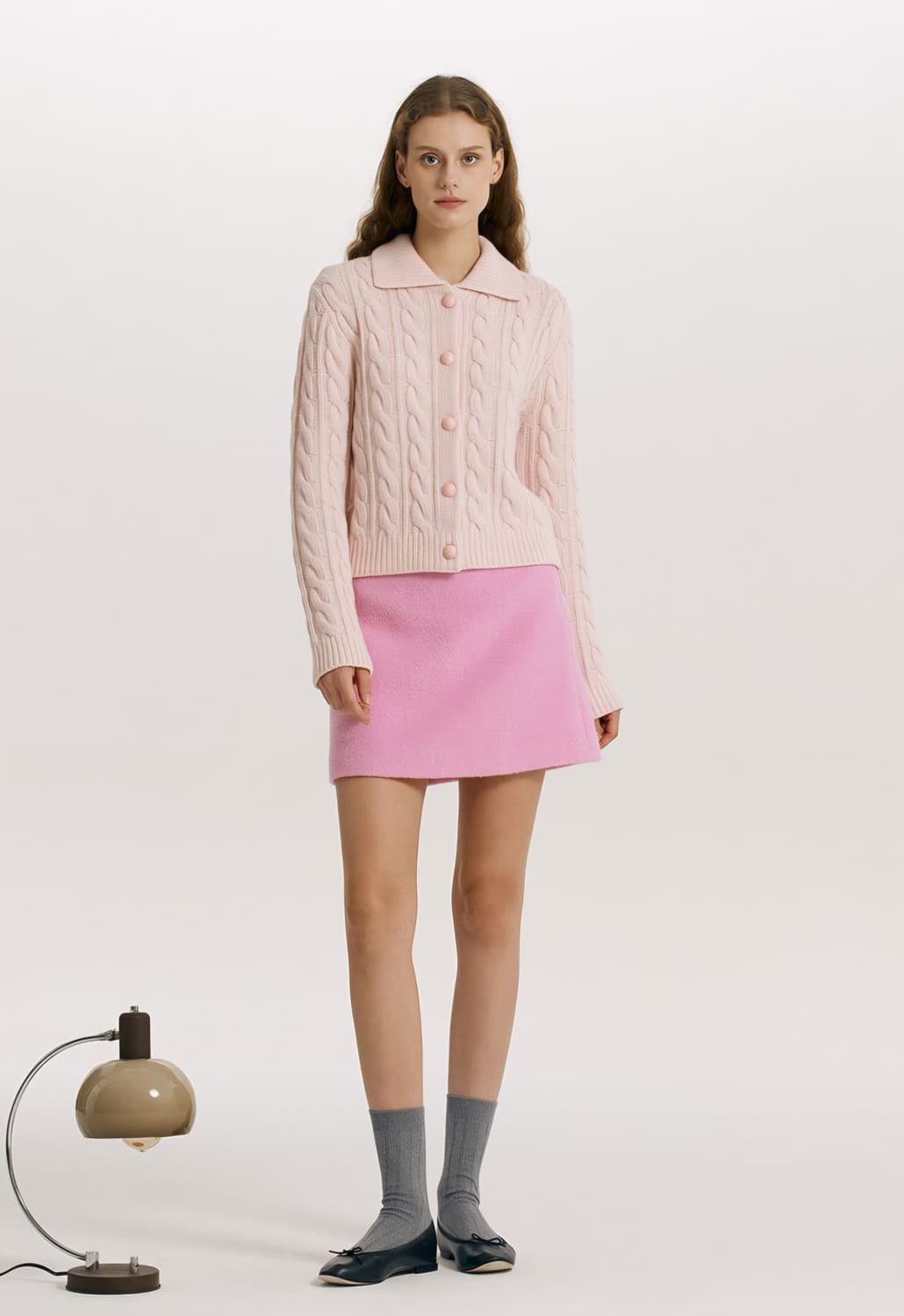 앤유 AND YOU 미착용/프림로즈 컬러 케이블 울 니트 여성가디건 55 상품이미지9