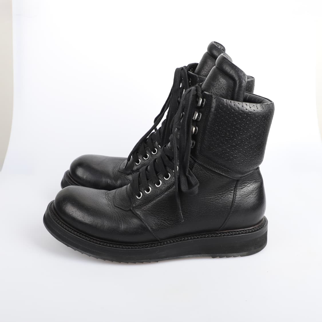 42 / Rick Owens 릭오웬스 레더 부츠 하이탑 블랙 상품이미지2