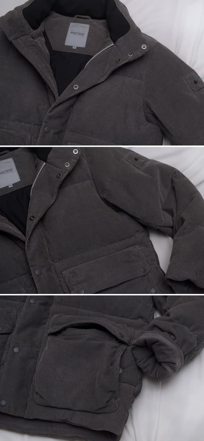 시리즈 (series) 투르쿠 코듀로이 헤비 구스다운 숏패딩 (100+) 상품이미지8