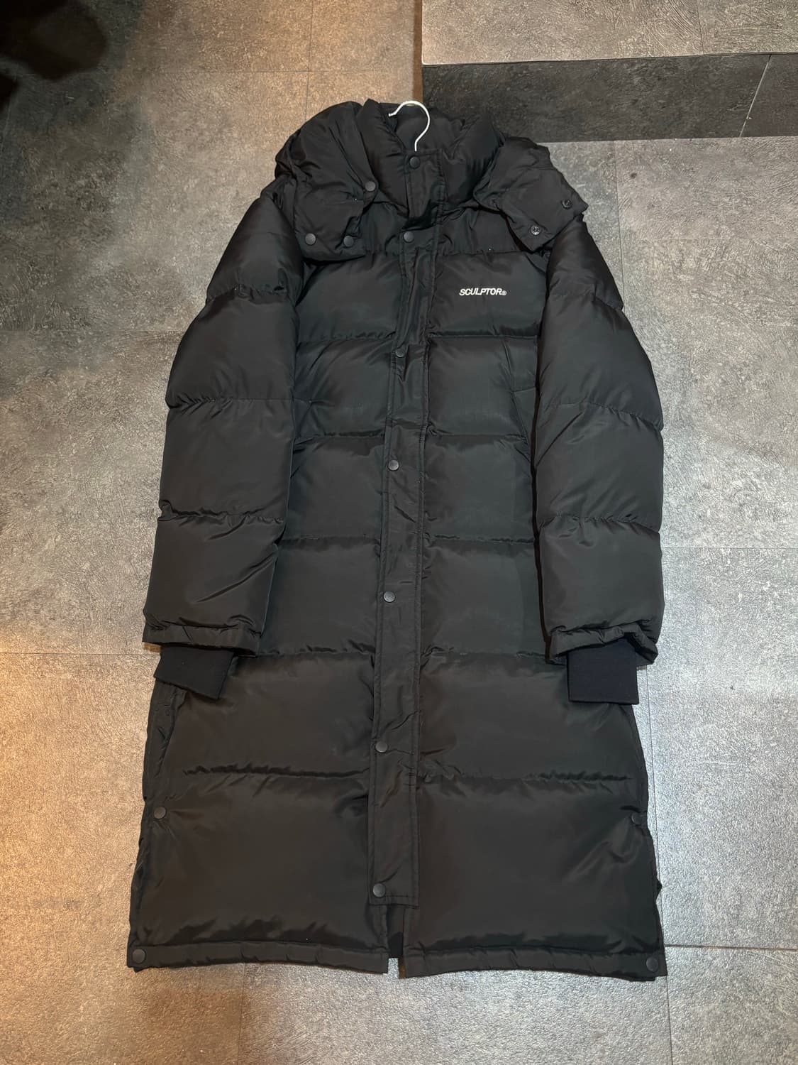 스컬프터 덕다운 롱패딩 블랙 95 상품이미지2