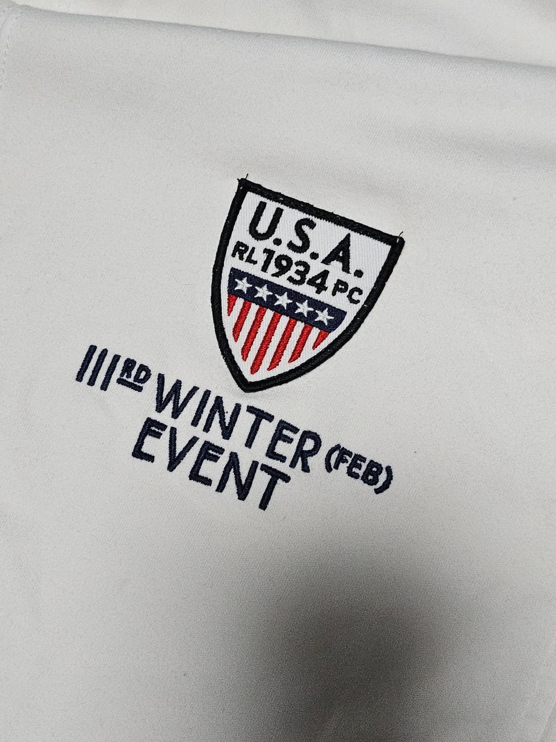 폴로랄프로렌 화이트 빅포니 코튼 집업 져지 XL 상품이미지3