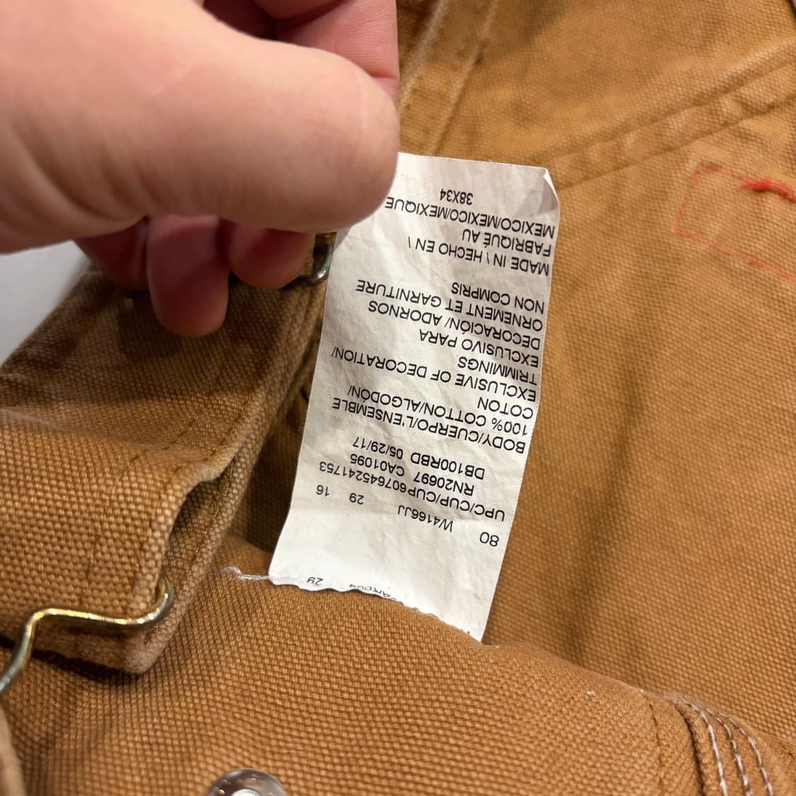 [38x34] 디키즈 브라운 오버롤 멜빵바지 C332 상품이미지5