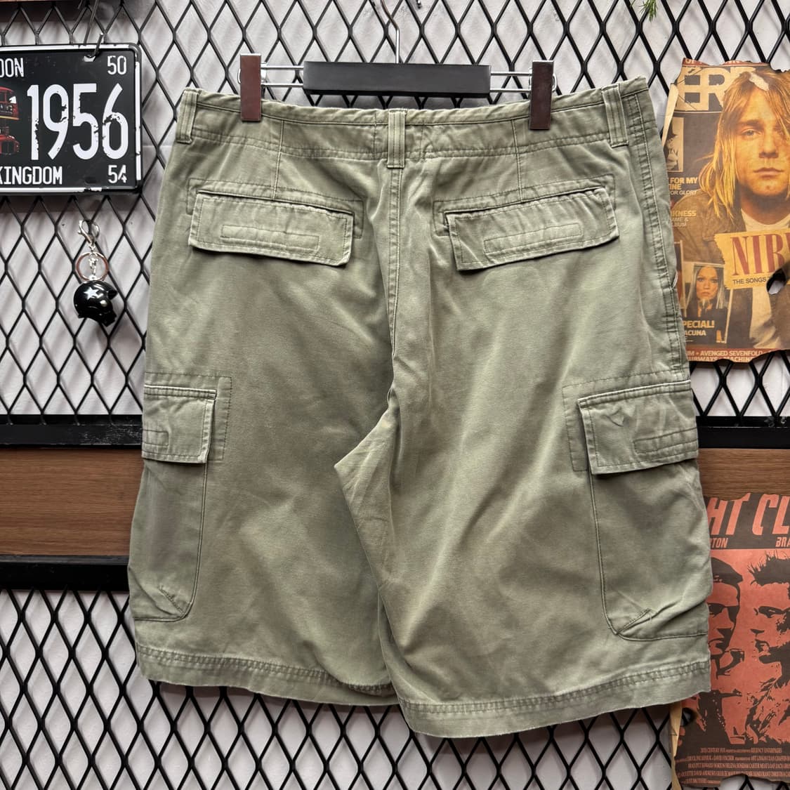 00s GAP 노르망디 카고 반바지 사이드 포켓 포인트 카키 상품이미지2