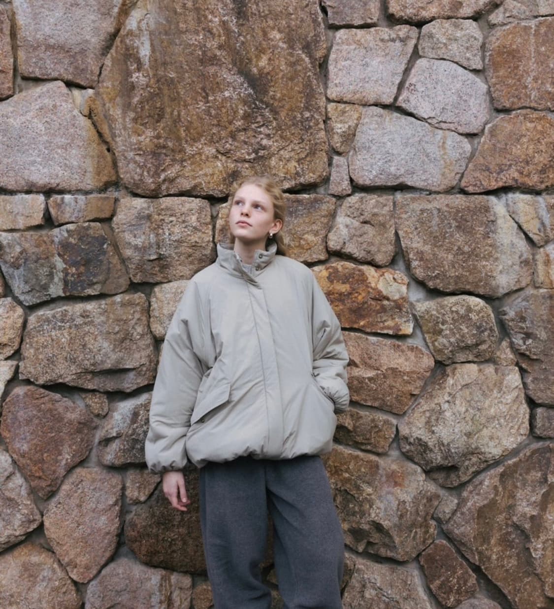 구해요!!) 모노하 MONOHA 플리스 하이넥 패딩 상품이미지1