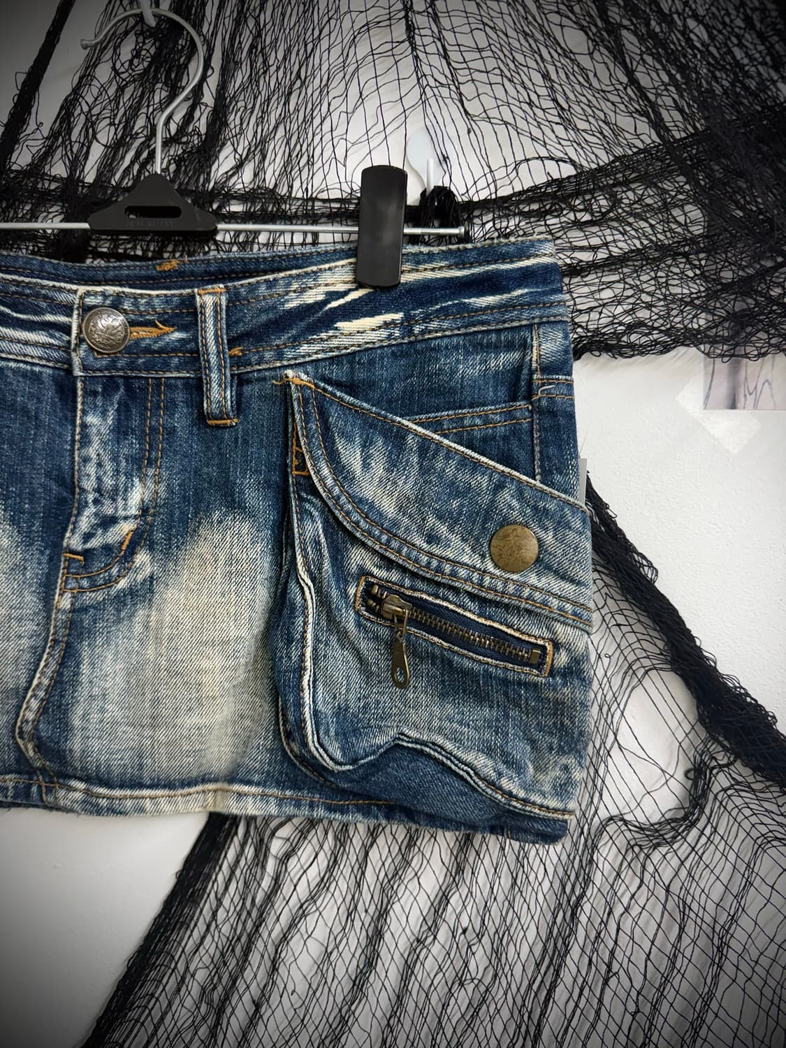 Pocket detail denim mini skirt 상품이미지3