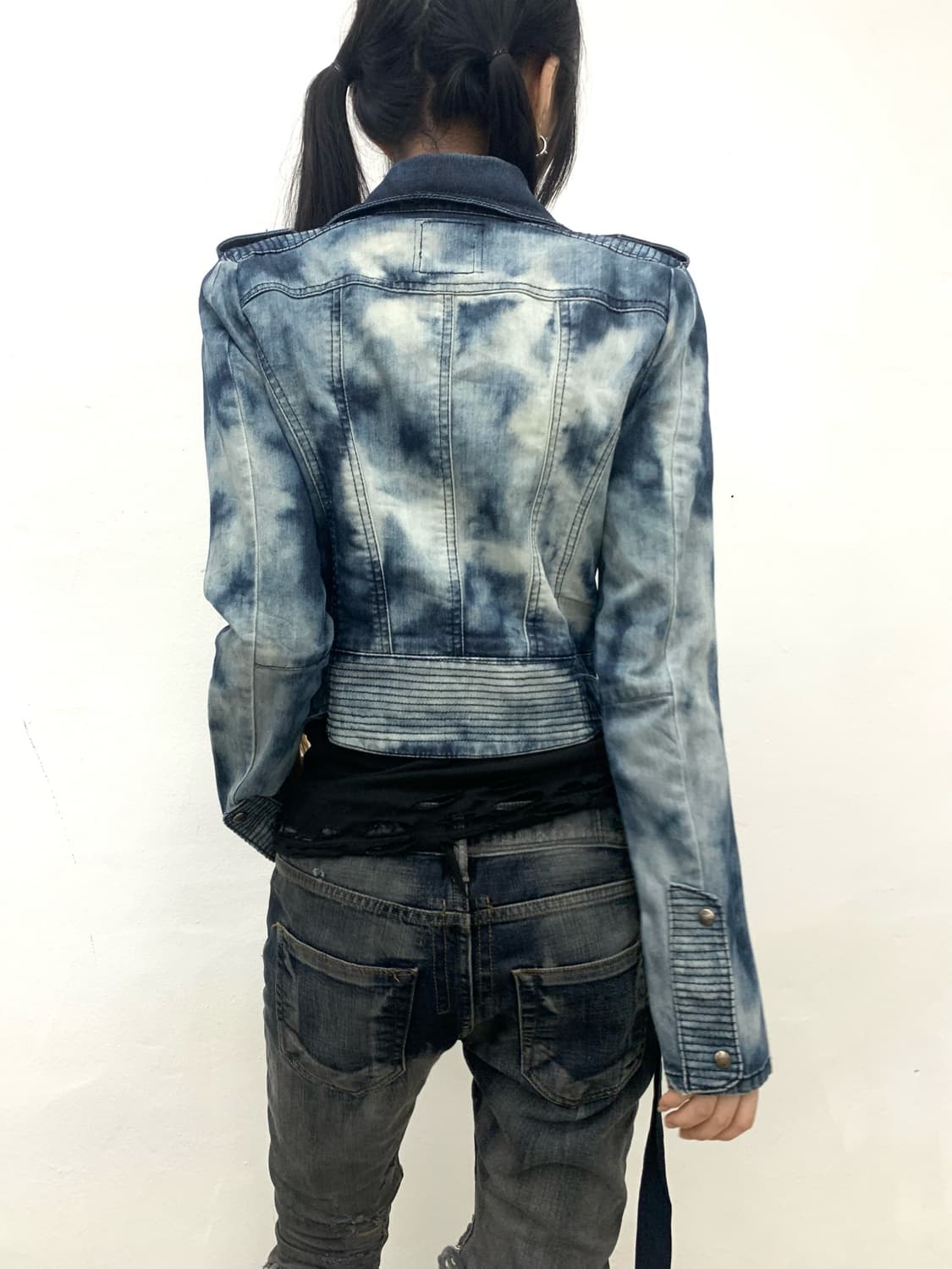 Ice bleached denim rider jacket  상품이미지3