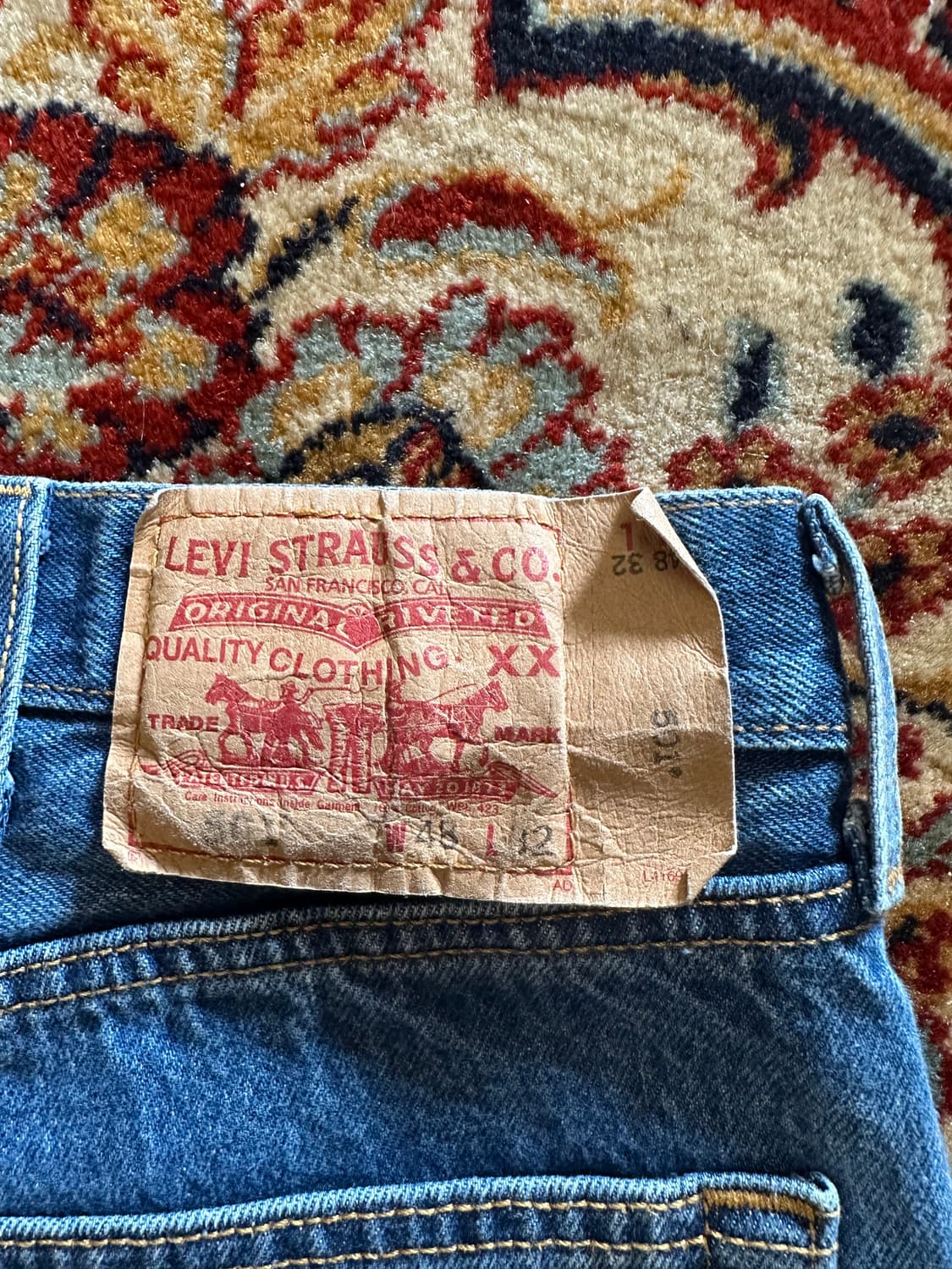 00s 리바이스 501 와이드 크롭데님 팬츠 (W48) 상품이미지9