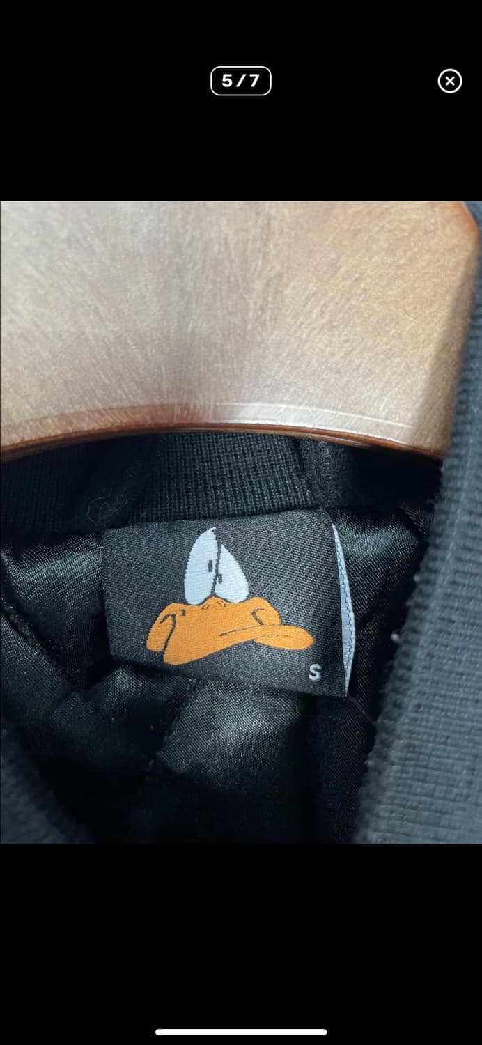 빈티지 루니툰 자수 블랙 바시티자켓 A3678 상품이미지6