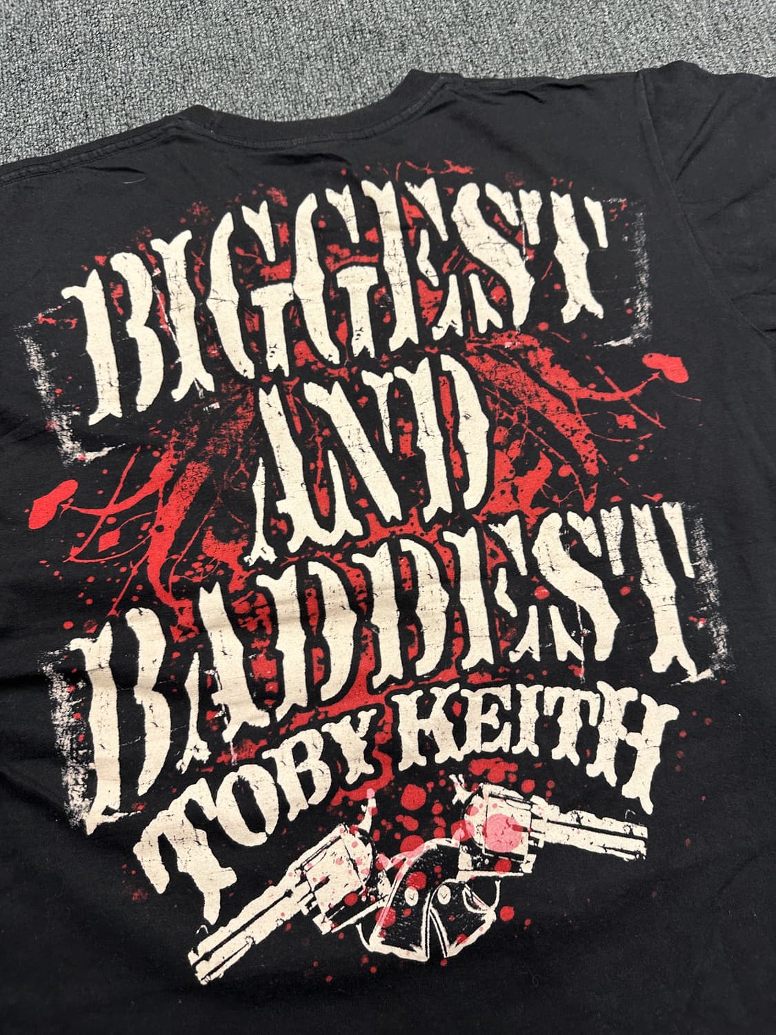TOBY KEITH 그런지 프린팅 반팔티셔츠 상품이미지4
