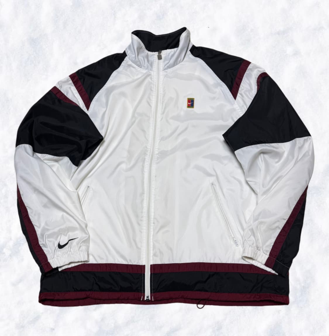 나이키 올드스쿨 흰검 버건디 바람막이  상품이미지1