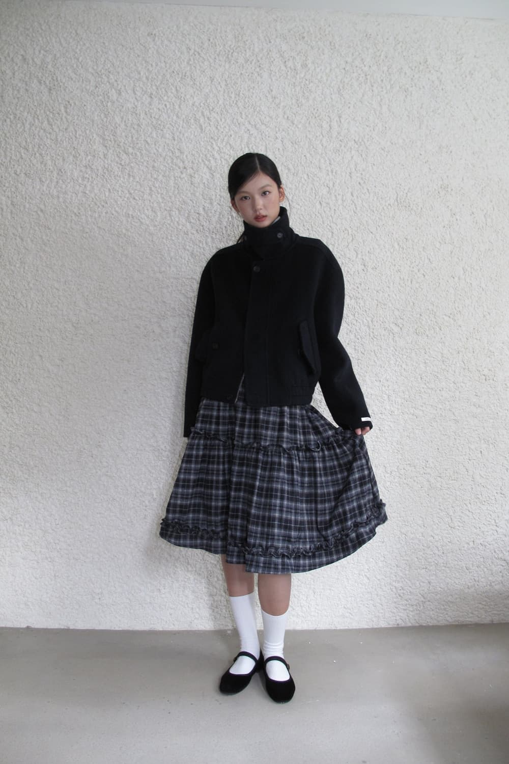 무드인사이드 비조 핸드메이드 하프 코트 상품이미지2