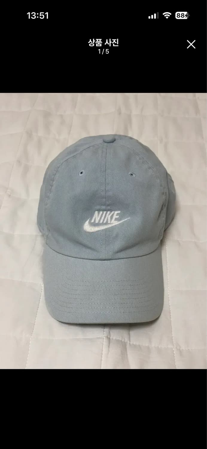 나이키 빈티지 볼캡 모자 스카이 블루 하늘색 상품이미지1