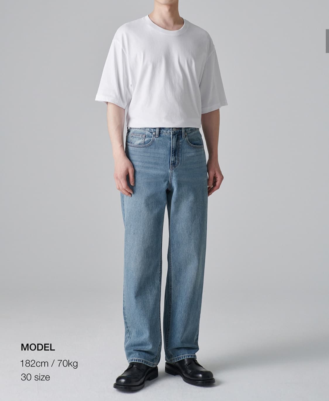 무탠다드 루즈 스트레이트 데님 라이트 인디고 30사이즈 상품이미지9