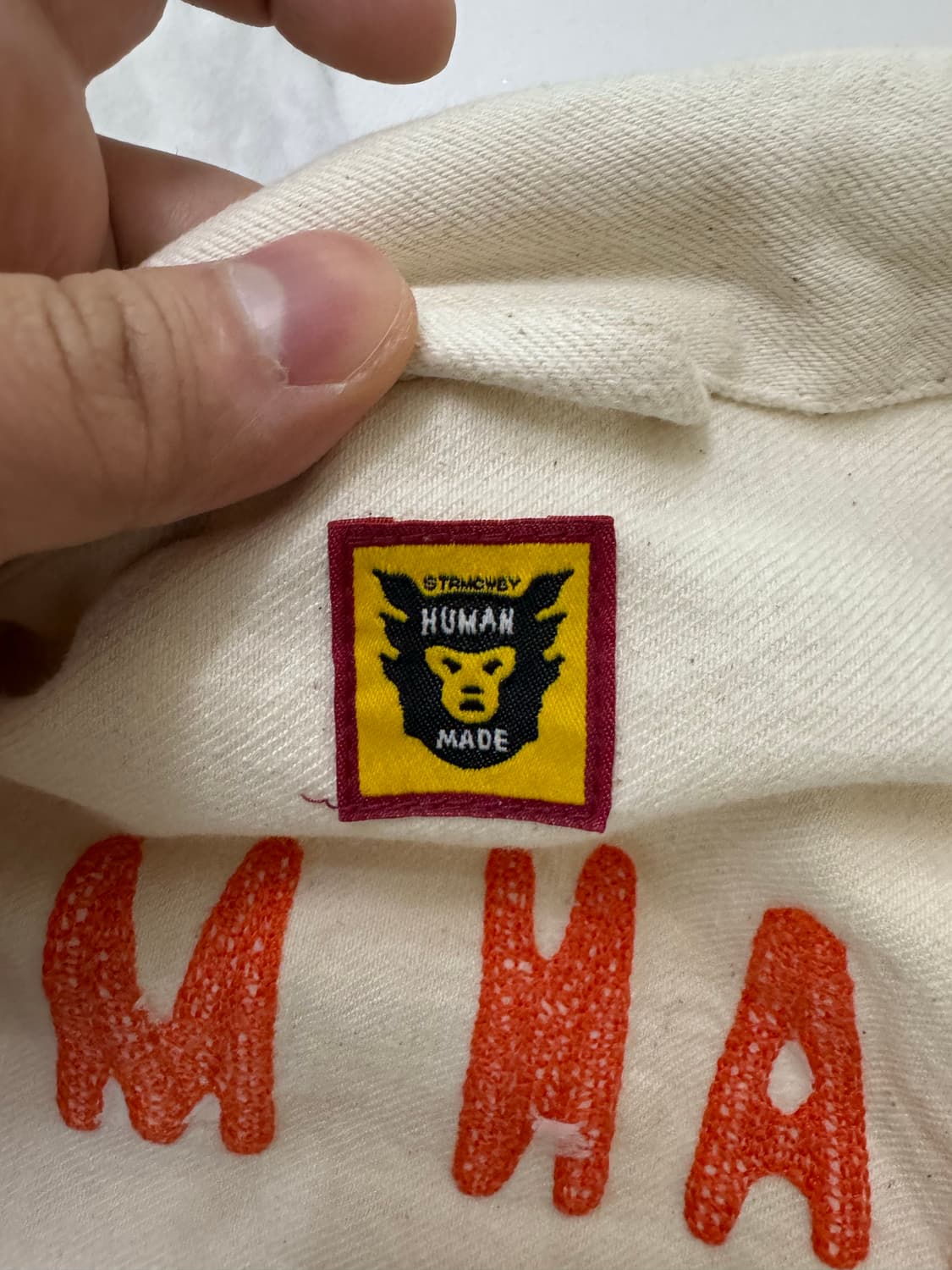 [L]휴먼메이드 내츄럴 데님 워크자켓 화이트 부엉이 상품이미지7