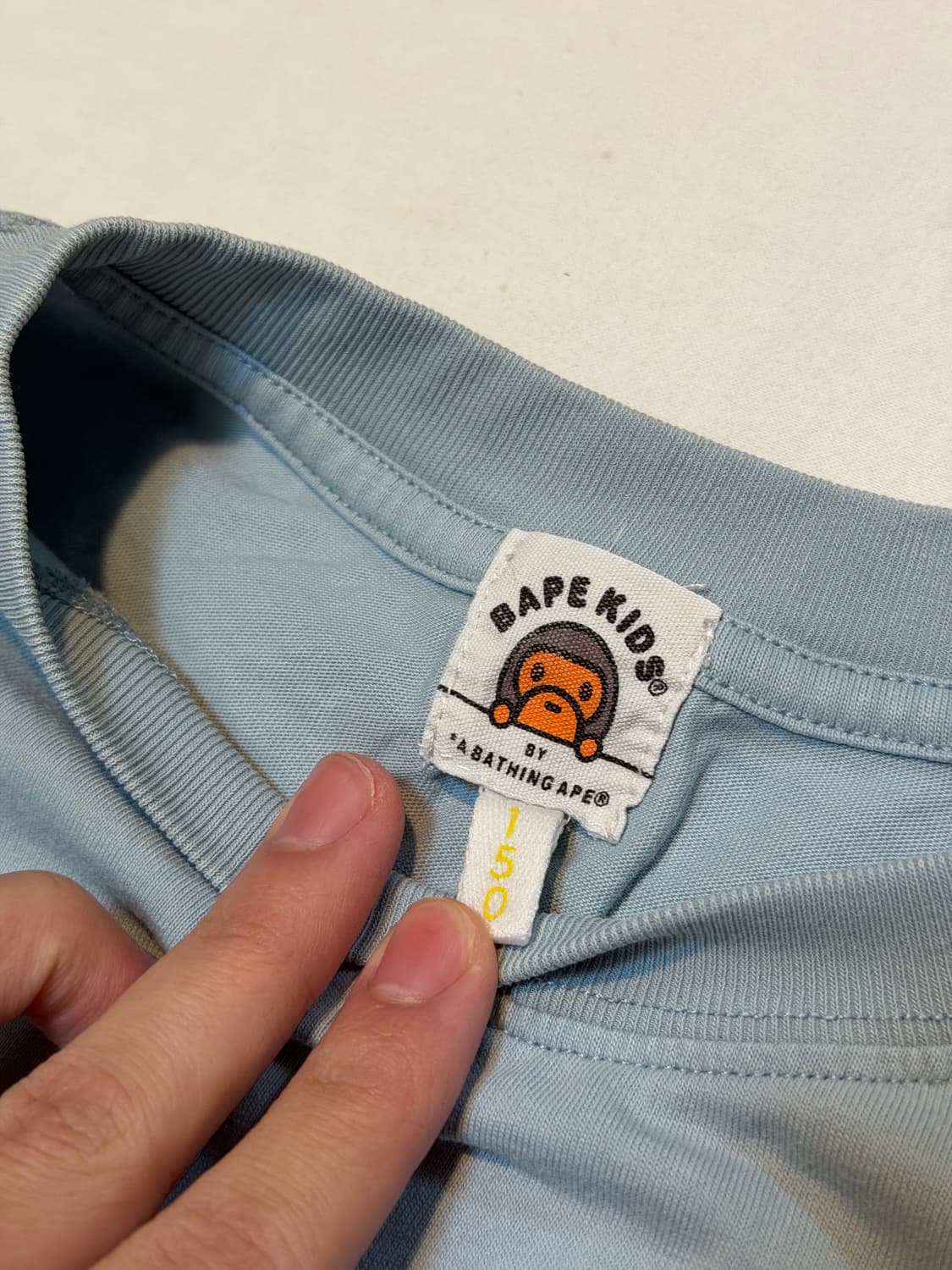 희귀) 베이프 키즈 베이비 마일로 티셔츠 스카이블루 상품이미지5