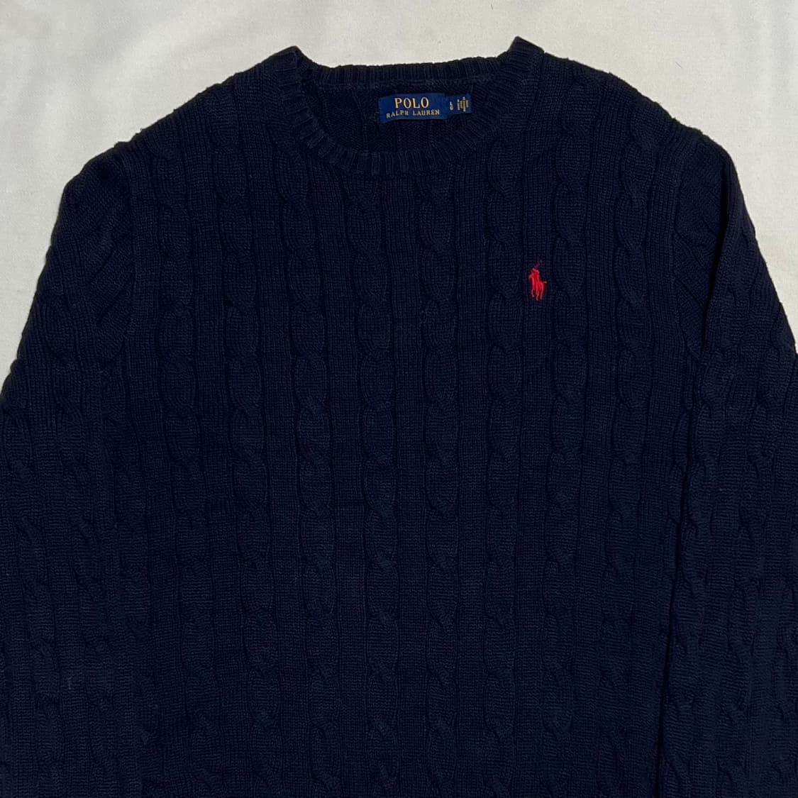 L 폴로랄프로렌 네이비 케이블 니트 상품이미지1